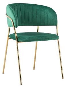 Krzesło Tapicerowane ADA - Welur Zielone Dostawa 0Zł