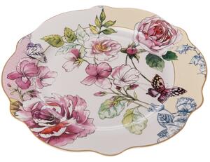 Porcelanowy talerz płytki Roses, 27 cm