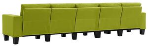 Ponadczasowa 5-osobowa zielona sofa - Lurra 5Q