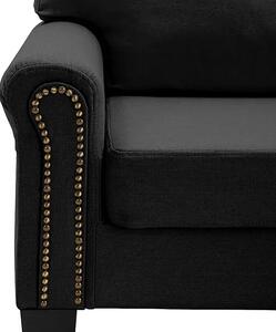 Luksusowa dwuosobowa sofa czarna - Alaia 2X