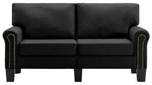 Luksusowa dwuosobowa sofa czarna - Alaia 2X