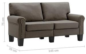 Luksusowa dwuosobowa sofa taupe - Alaia 2X