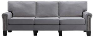Luksusowa trzyosobowa szara sofa - Alaia 3X