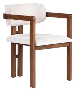 Biały fotel jadalniany z podłokietnikami Toscana – Kalune Design