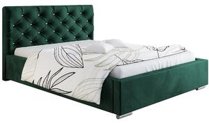 Pojedyncze łóżko pikowany zagłówek 90x200 Loran 2X - 48 kolorów