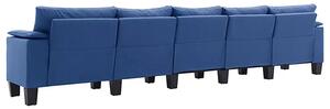 Pięcioosobowa ekskluzywna niebieska sofa - Ekilore 5Q