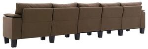 Pięcioosobowa ekskluzywna brązowa sofa - Ekilore 5Q