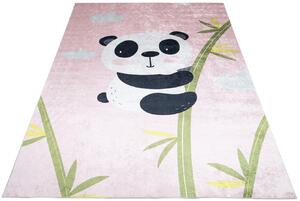 Różowy dywan z misiem do pokoju dziecięcego - Limi 3X