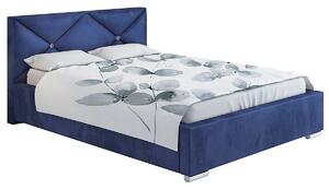 Jednoosobowe tapicerowane łóżko ze schowkiem 120x200 Lenomi 2X - 48 kolorów