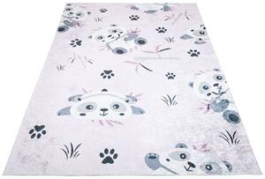 Różowy dywan dla dzieci w pandy - Limi 4X