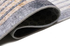 Szary klasyczny dywan ze wzorem typu marmur i ramką - Fasato 6X