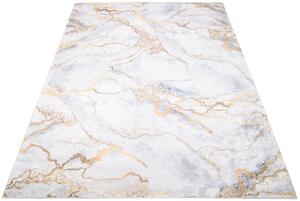 Szaro-złoty dywan z marmurowym wzorem w stylu glamour - Valano 3X