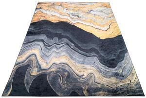 Złoto-czarny dywan w marmurowy wzór glamour - Valano 5X