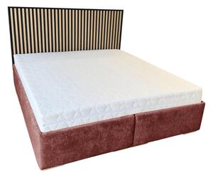 Łóżko tapicerowane sypialniane VARENO 140x200 materac pojemnik stelaż Bordo