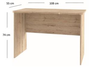 Klasyczne minimalistyczne biurko dąb san remo - Paxo 3X