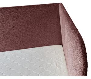 Łóżko sypialniane tapicerowane NOLA 120x200 materac pojemnik stelaż PREMIUM Bordo