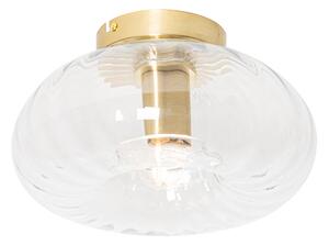 Lampa sufitowa Art Deco złota ze szkłem - Ayesha Oswietlenie wewnetrzne
