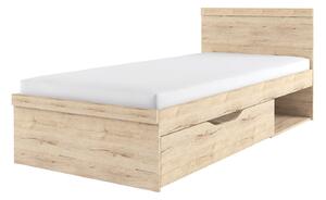 Młodzieżowe łóżko z szufladą 90x200 dąb san remo - Paxo 9X