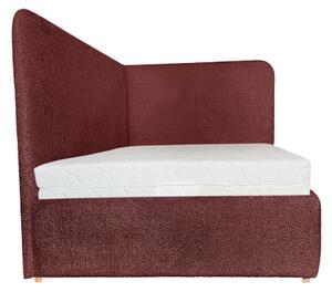 Łóżko sypialniane tapicerowane NOLA 120x200 materac pojemnik stelaż PREMIUM Bordo
