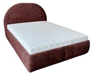 Łóżko tapicerowane 140x200 LUNARO materac pocket pojemnik PREMIUM Bordo