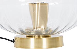 Lampa stołowa Art Deco złota ze szkłem - Ayesha Oswietlenie wewnetrzne