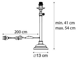 Klasyczna lampa stołowa czarna regulowana bez klosza - Accia Oswietlenie wewnetrzne