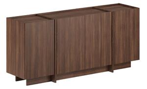 Komoda w dekorze orzecha z otworem na kable w ciemnym naturalnym kolorze 180x80x45 cm Dorma – Kalune Design