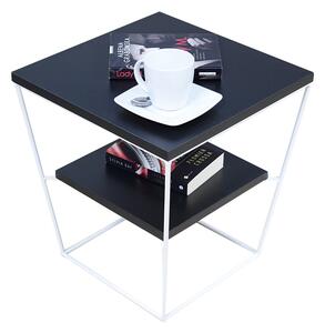 Minimalistyczny stolik kawowy z półką czarny D4-S64