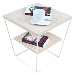 Stolik kawowy z półką w stylu skandynawskim dąb sonoma - Arakin 5X