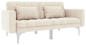 Rozkładana dwuosobowa kremowa sofa - Distira 2D