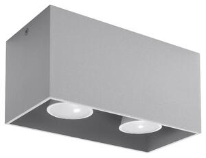 Szary geometryczny plafon LED - EX509-Quas