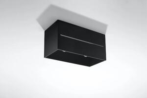Czarny prostokątny plafon LED - EX510-Lobi