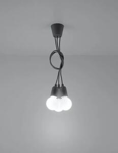 Szara potrójna lampa wisząca loftowa - EX542-Diegi