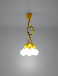 Żółta loftowa lampa wisząca - EX543-Diegi