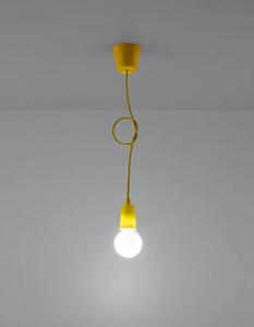 Żółta lampa wisząca w stylu industrialnym - EX541-Diegi