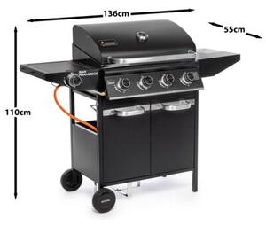 Grill ogrodowy gazowy ACTIVA San Francisco 19684GD 16kW 64 x 40 cm