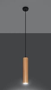 Drewniana podłużna lampa wisząca - EX547-Lini