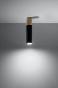 Czarny nowoczesny plafon LED walec - EX540-Pables