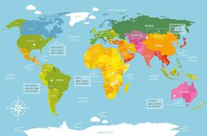 Obraz na korku wyjątkowa mapa świata