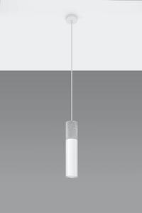 Biała loftowa lampa wisząca tuba - EX568-Borgis