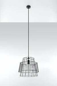 Czarna druciana lampa wisząca loftowa - EX582-Gati