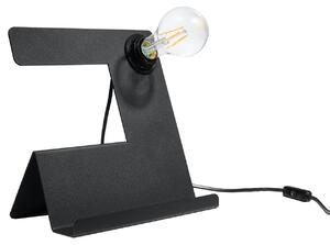 Czarna futurystyczna lampka biurkowa - EX562-Inclino