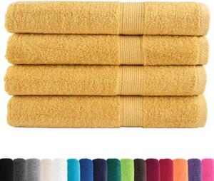 Ręczniki premium, solund, 4 szt., złote, 80x200 cm, 600 g/m²