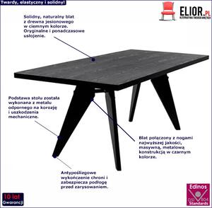 Prostokątny stół drewniany do jadalni - Jupito 2X