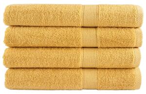 Ręczniki premium, solund, 4 szt., złote, 80x200 cm, 600 g/m²