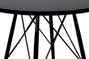 Czarny stół z okrągłym blatem w nowoczesnym stylu - Induro