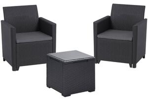 Zestaw mebli balkonowych KETER Marie Grafitowy