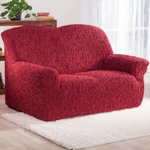 Super streczowe pokrowce 3D FUSTA cegła kanapa dwuosobowa (sz. 140 - 180 cm)
