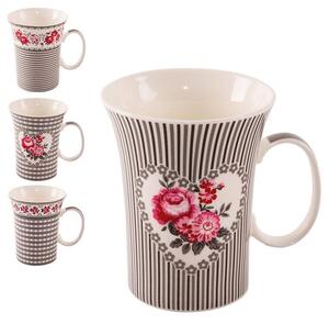 Kubki porcelanowe ROSE 360 ml 4 szt