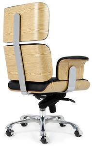 Skórzany fotel obrotowy - Bermund 3X